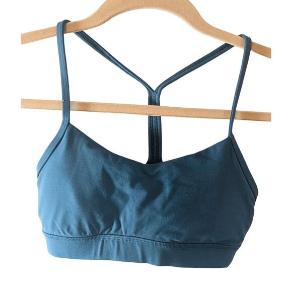 LULULEMON ATHLETICA Flow Y Bra 'Nulu In Green Jasper Size 4 - Picture 3 of 4